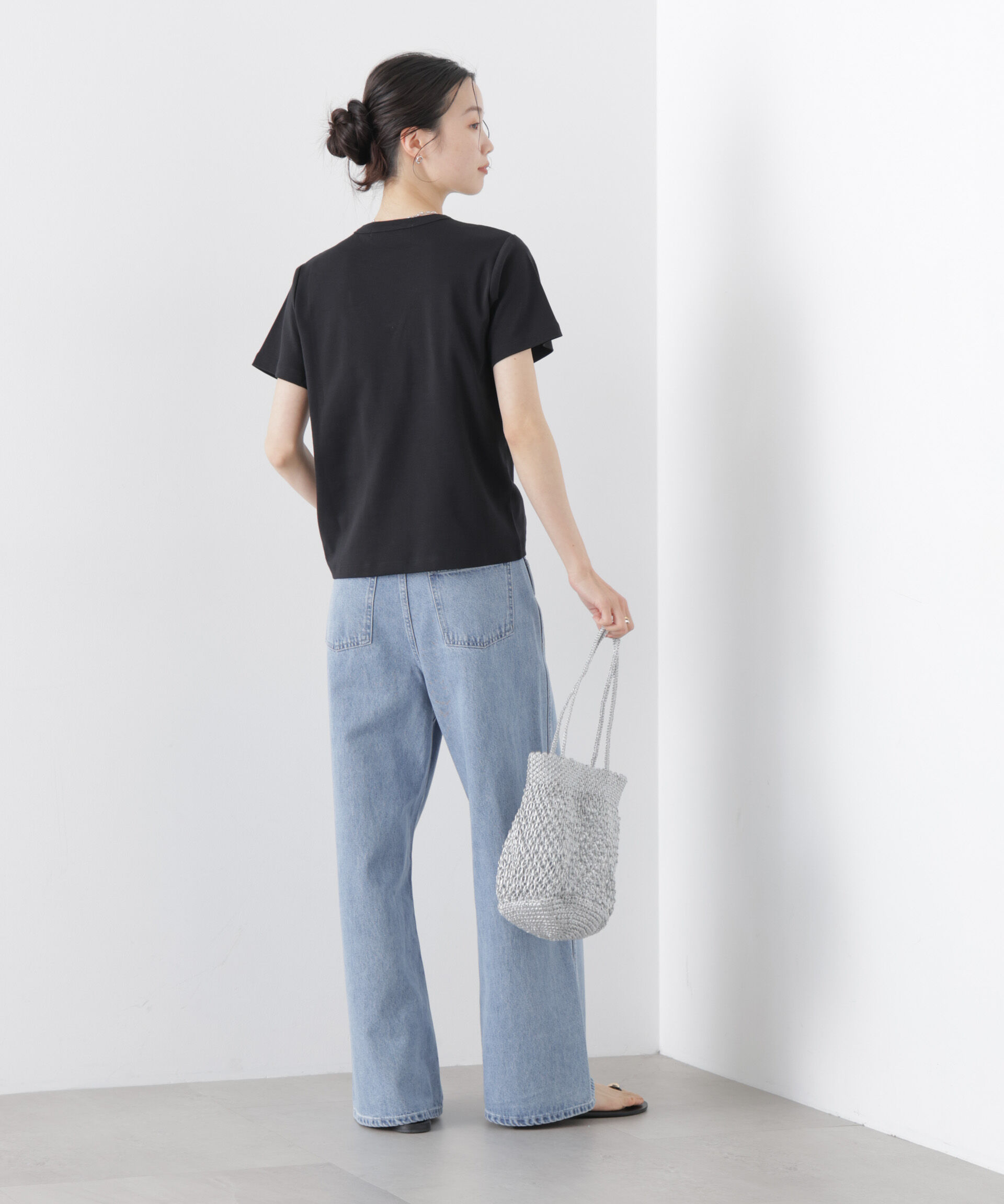 nano･universe「Repur加工 スムースシルケットクルーネックTシャツ」|Tシャツ・カットソー|