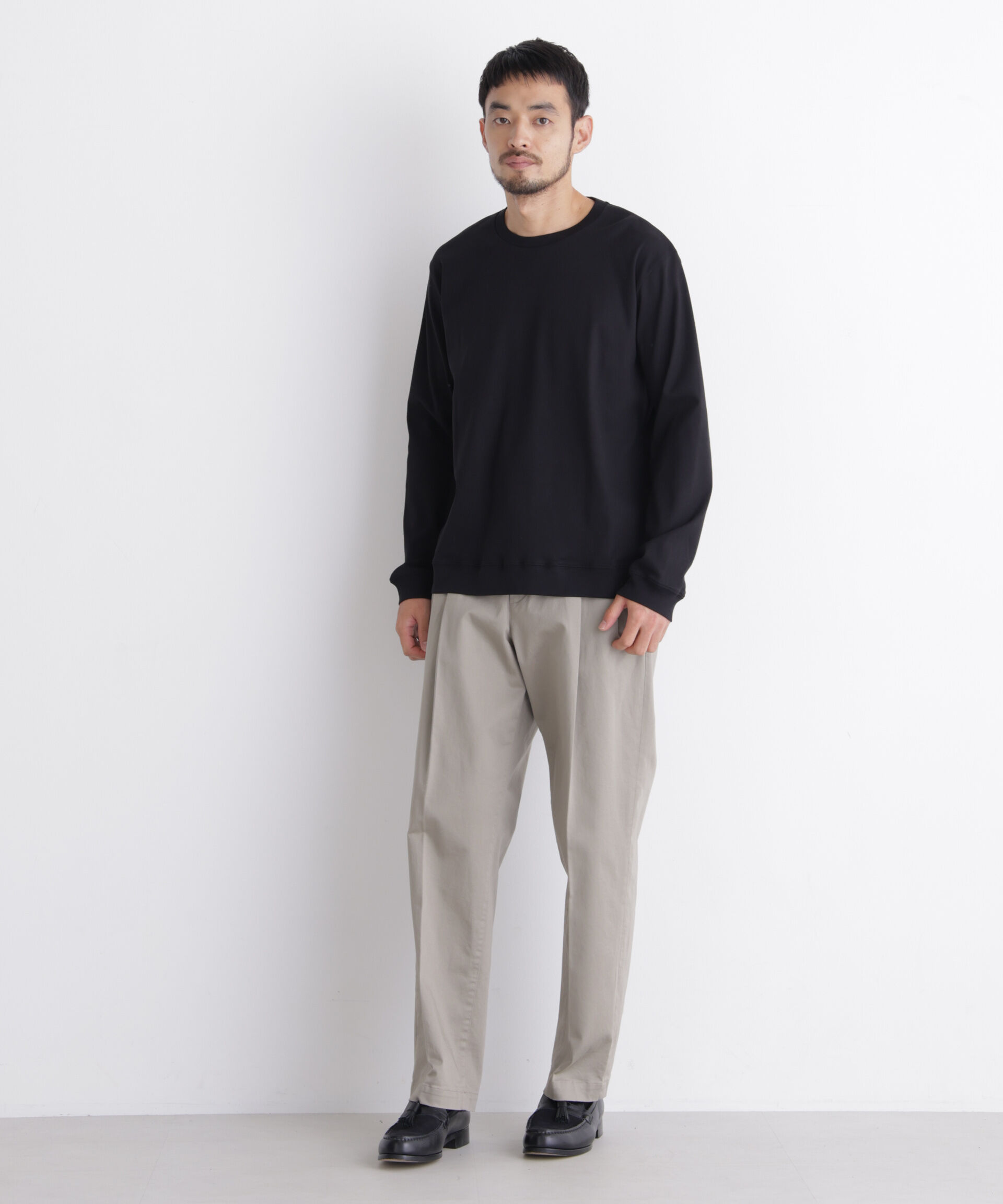 NANO universe「「FORMAL JERSEY」クルーネックカットソー長袖」|Tシャツ・カットソー|