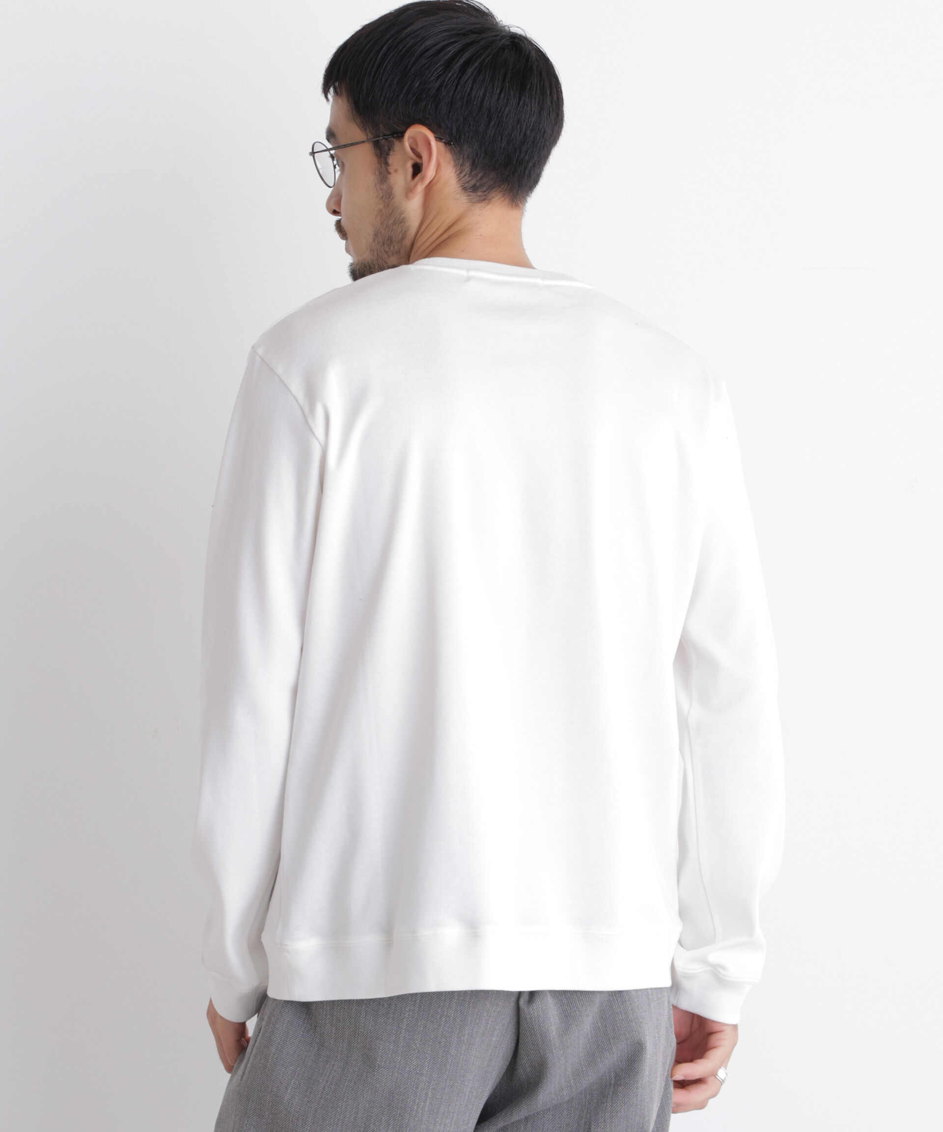 NANO universe「「FORMAL JERSEY」クルーネックカットソー長袖」|Tシャツ・カットソー|