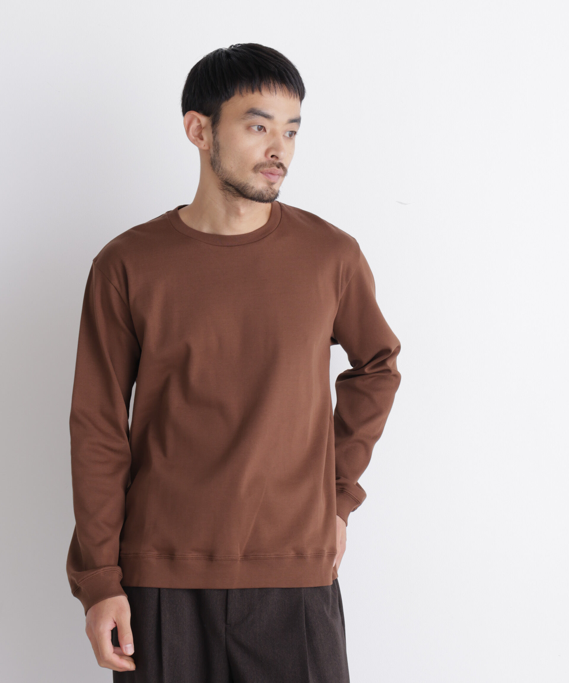 NANO universe「「FORMAL JERSEY」クルーネックカットソー長袖」|Tシャツ・カットソー|