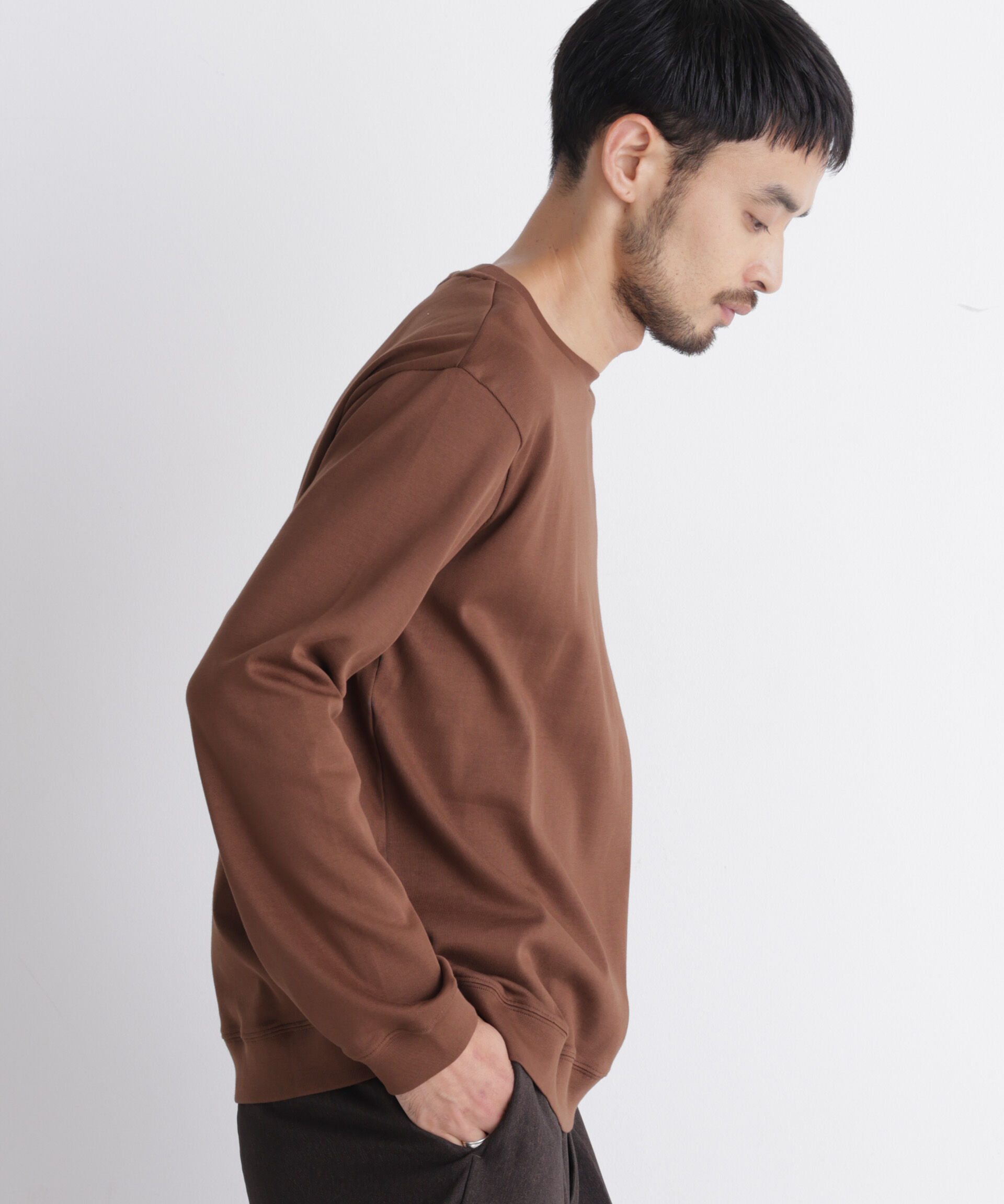 NANO universe「「FORMAL JERSEY」クルーネックカットソー長袖」|Tシャツ・カットソー|