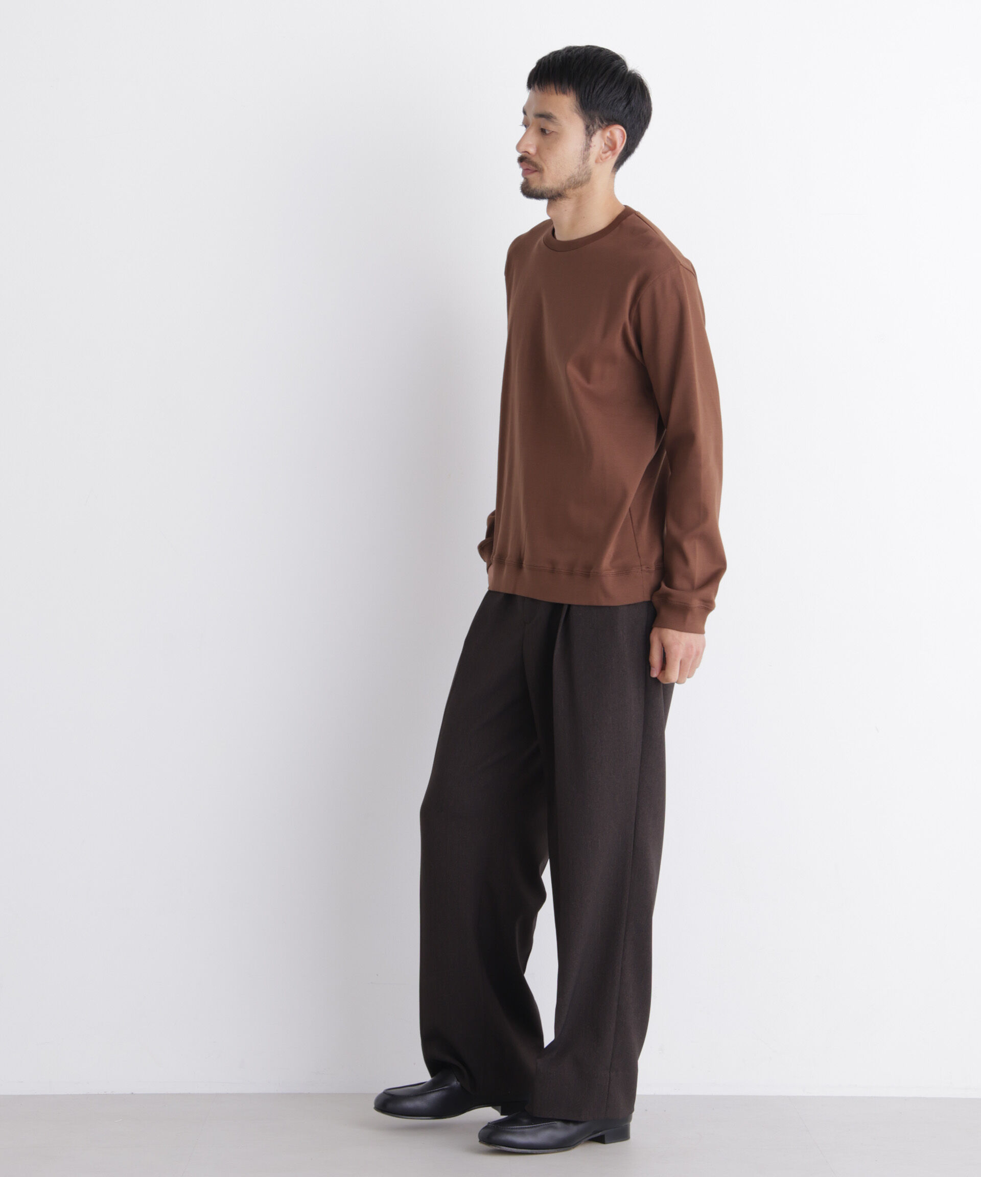 NANO universe「「FORMAL JERSEY」クルーネックカットソー長袖」|Tシャツ・カットソー|