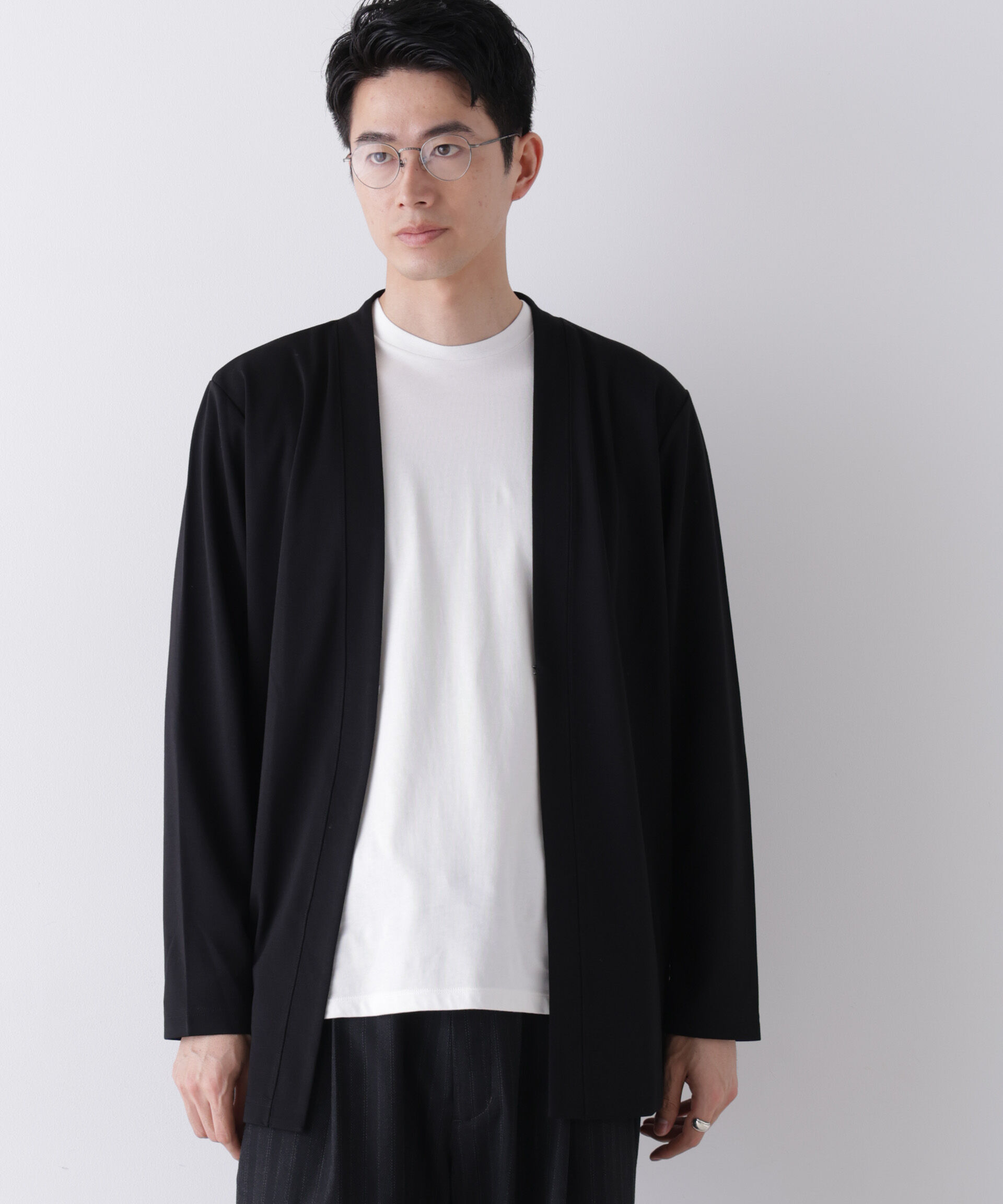 NANO universe「「モダンコンフォート」ダブルジャージー着流しカーディガン」|Tシャツ・カットソー|