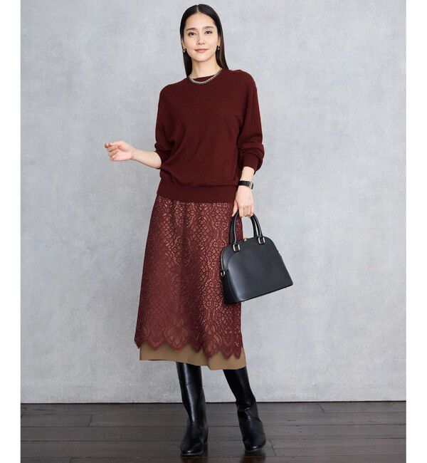 自由区「【カタログ掲載】ファインウールカシミヤクルーネック ニット」|ニット・セーター|