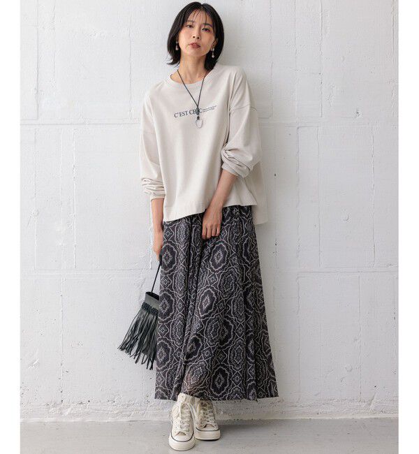 23区「【洗える】ライトコットンテリー ロゴ カットソー」|Tシャツ・カットソー|