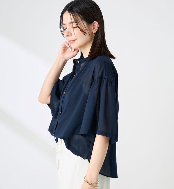 NOLLEY'S「【BECシリーズ】ウォッシャブル袖2ＷAYシアーボイルブラウス」|シャツ・ブラウス|