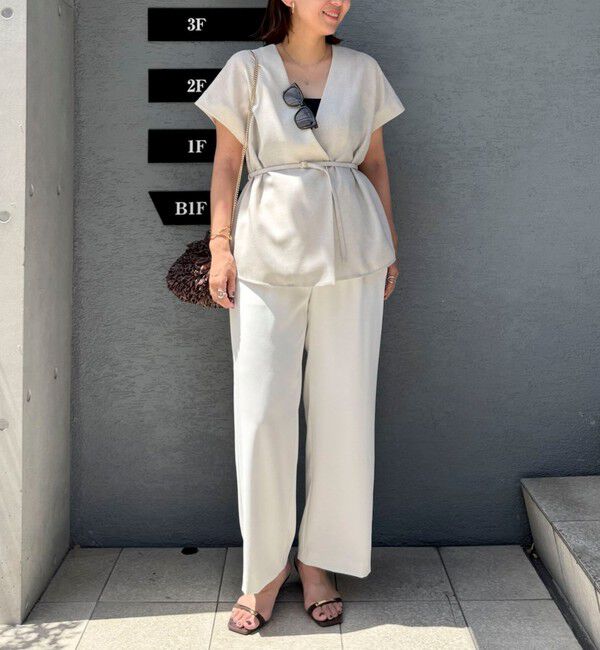 NOLLEY'S sophi「《セットアップ対応》NEW morisachiウォッシャブルツイルイージーワイドパンツ」|その他|