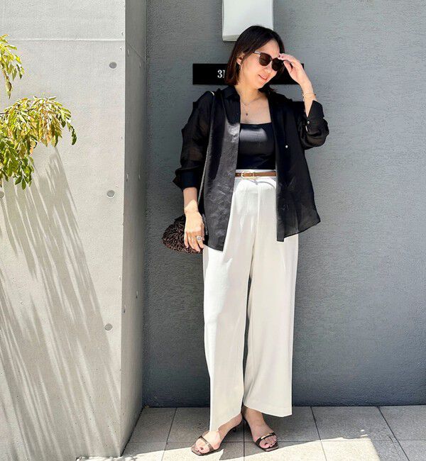 NOLLEY'S sophi「《セットアップ対応》NEW morisachiウォッシャブルツイルイージーワイドパンツ」|その他|