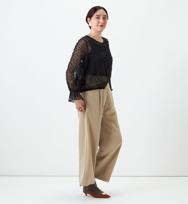 NOLLEY'S「ウォッシャブルシャンブレーツイルワイドパンツ」|その他|