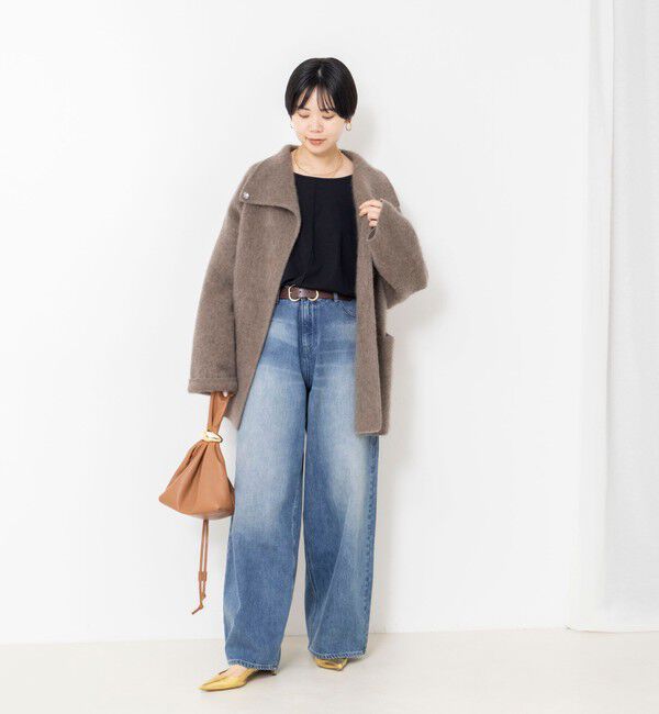 Rie Miller「《UVカット/接触冷感/防シワ》ウォッシャブルツイストスリーブプルオーバー」|Tシャツ・カットソー|