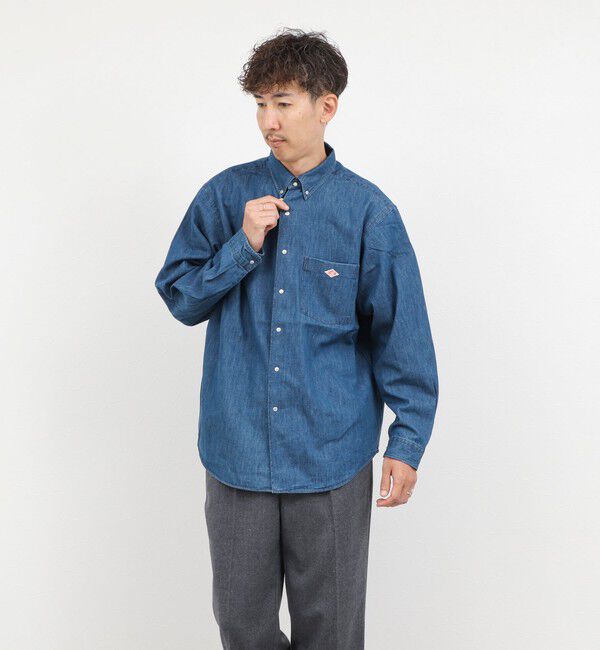 NOLLEY'S goodman「【DANTON/ダントン】DOT BUTTON B.D. SHIRT（DT-B0293 DUG）」|シャツ・ブラウス|