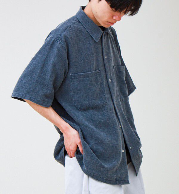 GLOSTER「【セットアップ対応】麻調ウォッシュ ショートスリーブシャツ」|シャツ・ブラウス|