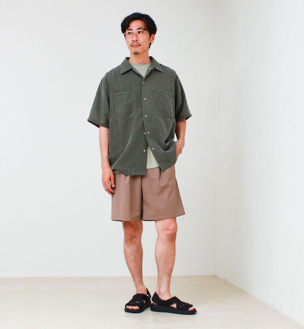 GLOSTER「【セットアップ対応】麻調ウォッシュ ショートスリーブシャツ」|シャツ・ブラウス|