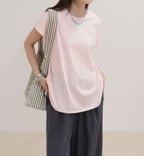 fredy emue「【UVカット/接触冷感】フレンチロゴＴシャツ」|Tシャツ・カットソー|