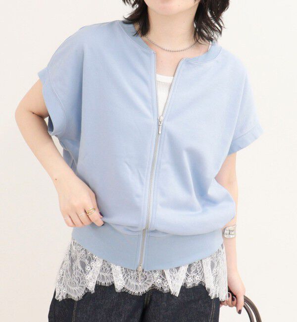 fredy emue「ミニ裏毛前開きZIPプルオーバー」|Tシャツ・カットソー|