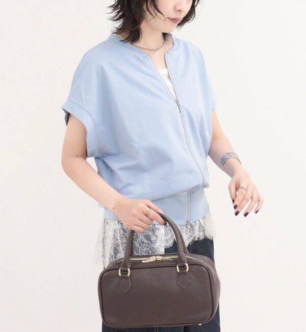 fredy emue「ミニ裏毛前開きZIPプルオーバー」|Tシャツ・カットソー|