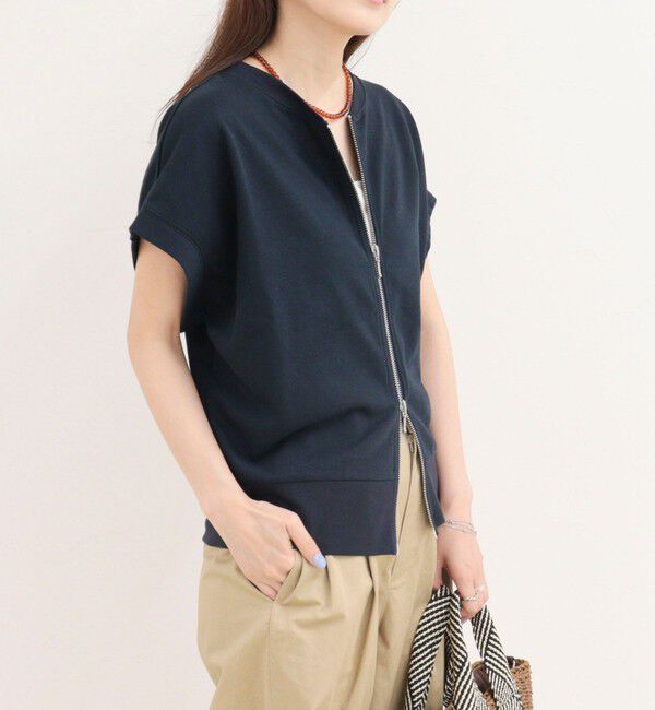fredy emue「ミニ裏毛前開きZIPプルオーバー」|Tシャツ・カットソー|
