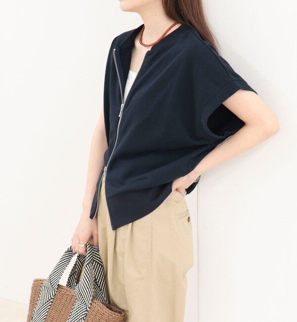 fredy emue「ミニ裏毛前開きZIPプルオーバー」|Tシャツ・カットソー|