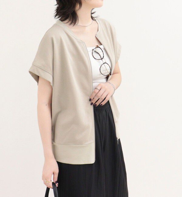 fredy emue「ミニ裏毛前開きZIPプルオーバー」|Tシャツ・カットソー|