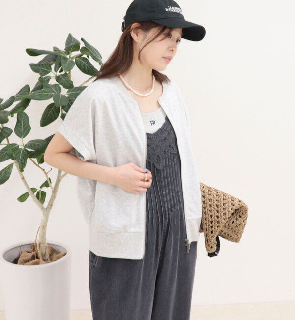 fredy emue「ミニ裏毛前開きZIPプルオーバー」|Tシャツ・カットソー|