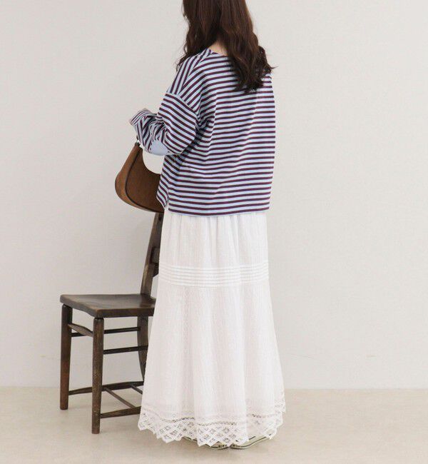 fredy emue「ボーダーハートパッチプルオーバーカットソー」|Tシャツ・カットソー|