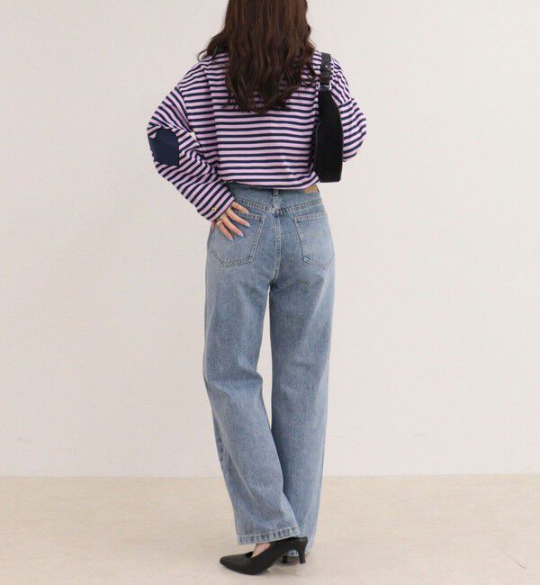 fredy emue「ボーダーハートパッチプルオーバーカットソー」|Tシャツ・カットソー|