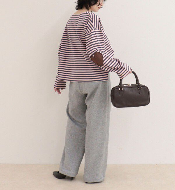 fredy emue「ボーダーハートパッチプルオーバーカットソー」|Tシャツ・カットソー|