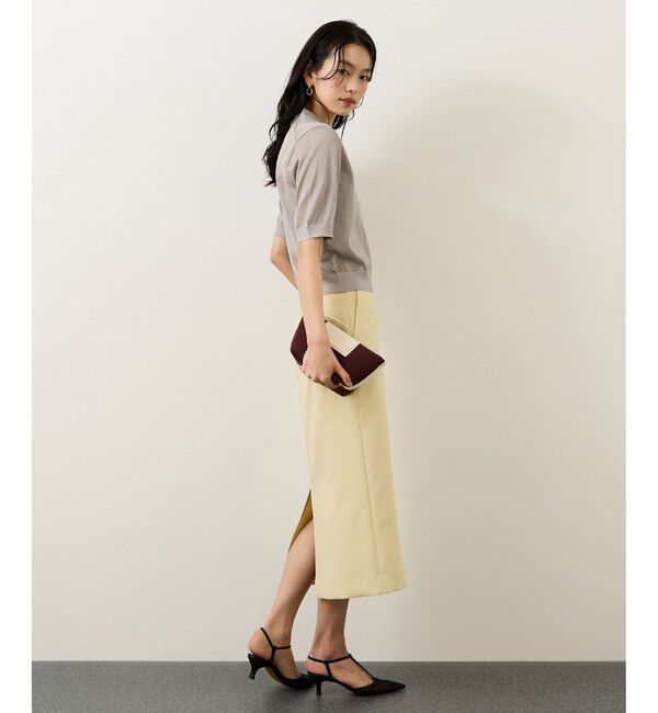 ROPE「シアーラメポロ襟プルオーバー/イージーケア」|ニット・セーター|