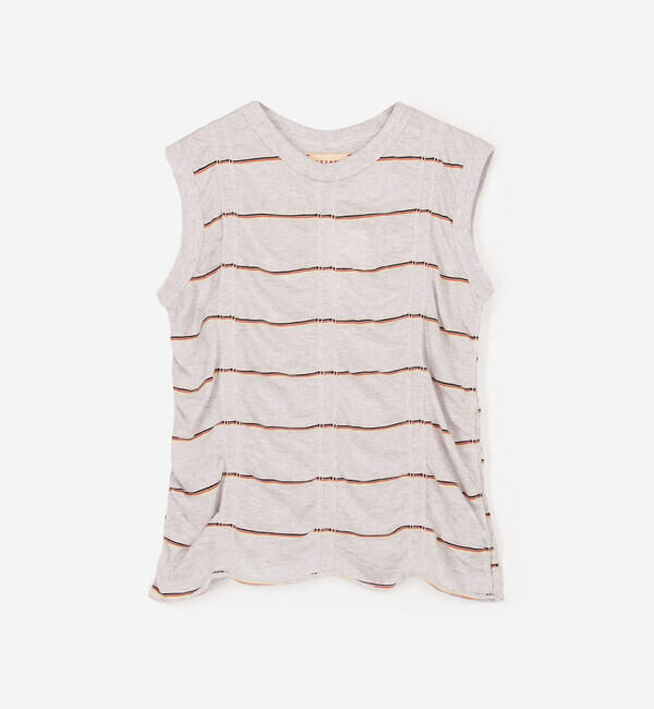 「MEYAME | コットン ボーダー スリーブレスプルオーバー WOMEN」|Tシャツ・カットソー|