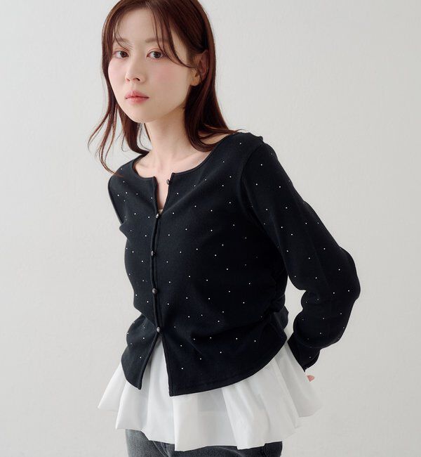  「リブスタッズカーディガン」|Tシャツ・カットソー|