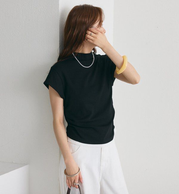  「プレート付きハイネックTシャツ」|Tシャツ・カットソー|