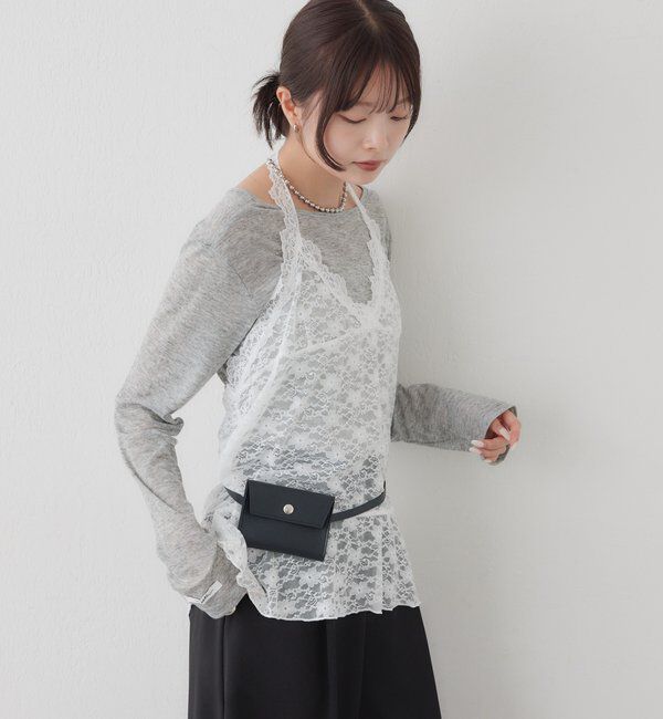  「レースペプラムホルターキャミ」|Tシャツ・カットソー|