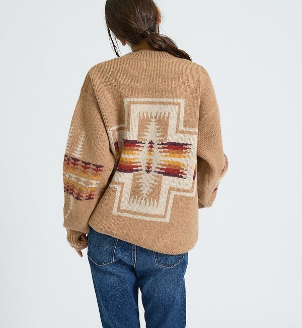ABAHOUSE「【PENDLETON/ペンドルトン】HARDING / Shetland Woo」|ニット・セーター|ライトブラウン