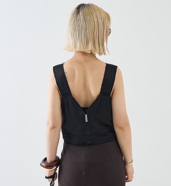The Store by C' 「【TOTEME】Cropped Satin Camisole／クロップドサテンキ」|キャミソール|
