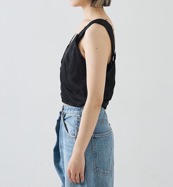 The Store by C' 「【TOTEME】Cropped Satin Camisole／クロップドサテンキ」|キャミソール|