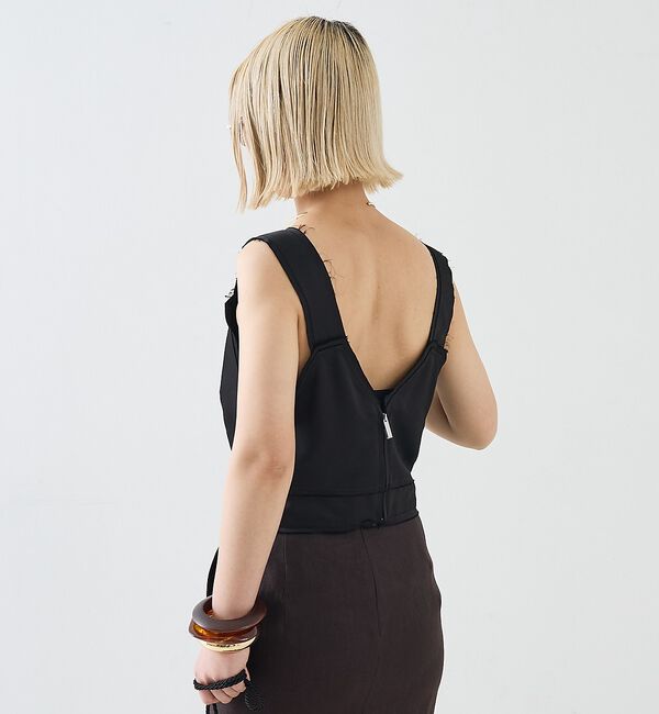 The Store by C' 「【TOTEME】Cropped Satin Camisole／クロップドサテンキ」|キャミソール|