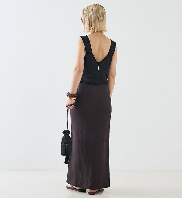 The Store by C' 「【TOTEME】Cropped Satin Camisole／クロップドサテンキ」|キャミソール|