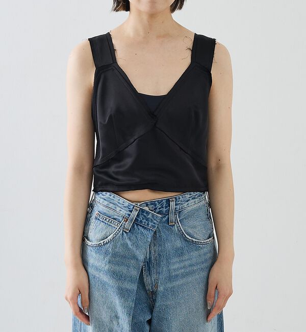 The Store by C' 「【TOTEME】Cropped Satin Camisole／クロップドサテンキ」|キャミソール|