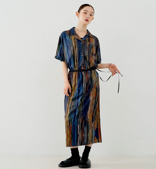 NOMINE「【セットアップ対応】ペイント柄 開襟シャツ」|シャツ・ブラウス|