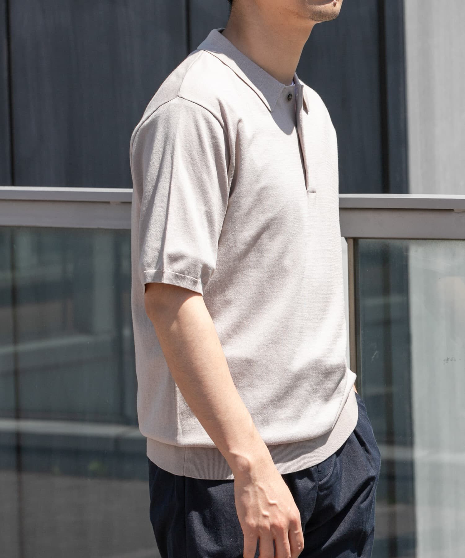 URBAN RESEARCH ROSSO「『WEB限定』シルク混サマーニットポロシャツ」|ポロシャツ|