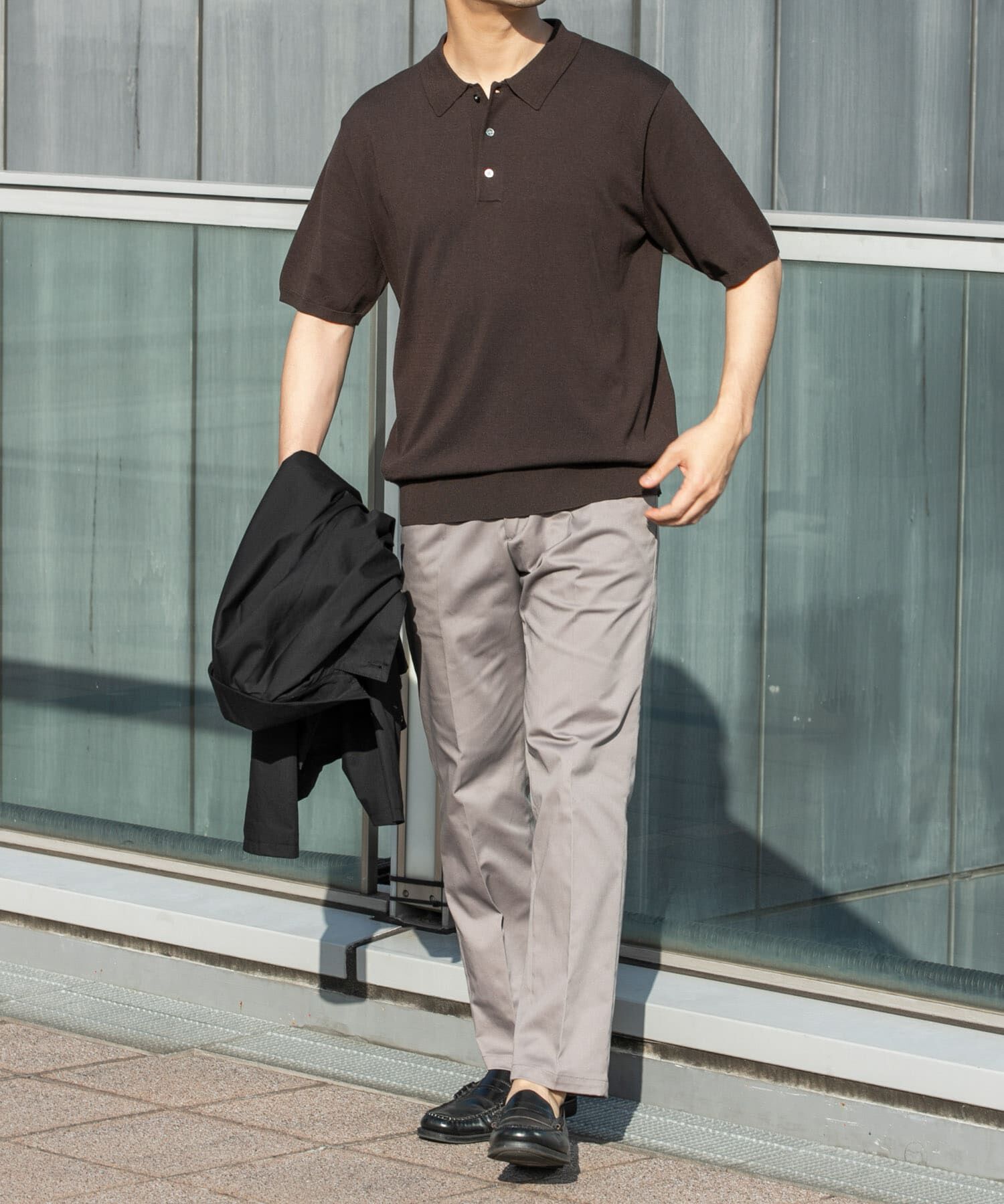 URBAN RESEARCH ROSSO「『WEB限定』シルク混サマーニットポロシャツ」|ポロシャツ|