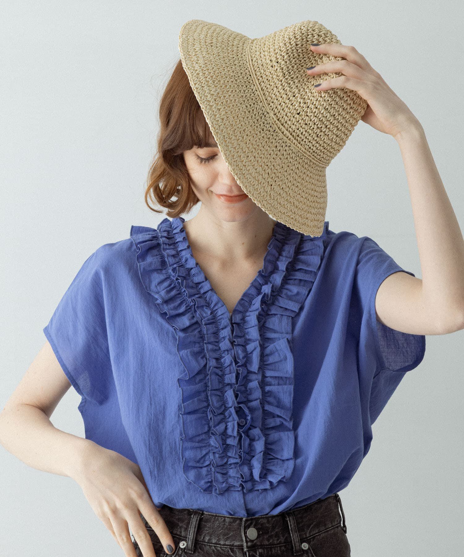 Sonny Label 「Vネックフリルカラーブラウス」|シャツ・ブラウス|