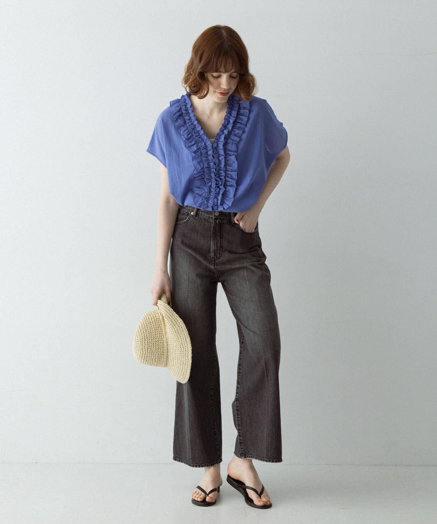 Sonny Label 「Vネックフリルカラーブラウス」|シャツ・ブラウス|