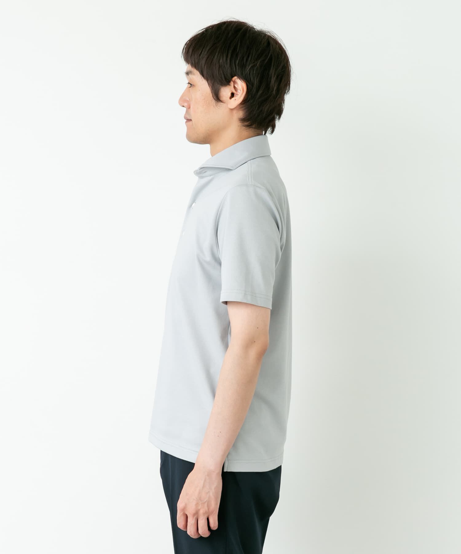URBAN RESEARCH DOORS「LIFE STYLE TAILOR　カッタウェイ鹿の子半袖プルオーバー」|シャツ・ブラウス|