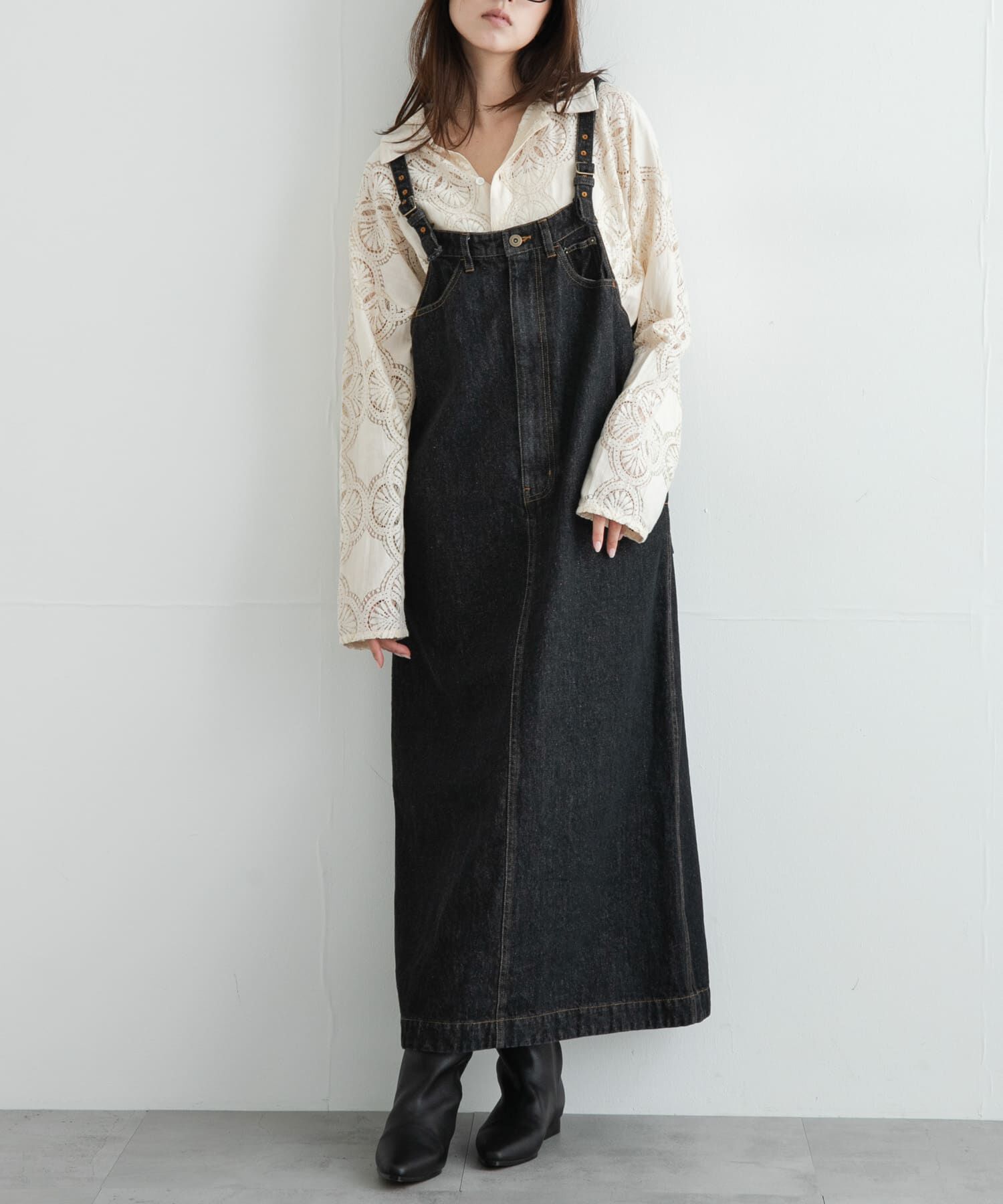 Sonny Label 「デニムキャミジャンパースカート」|ジャンパースカート|ブラック