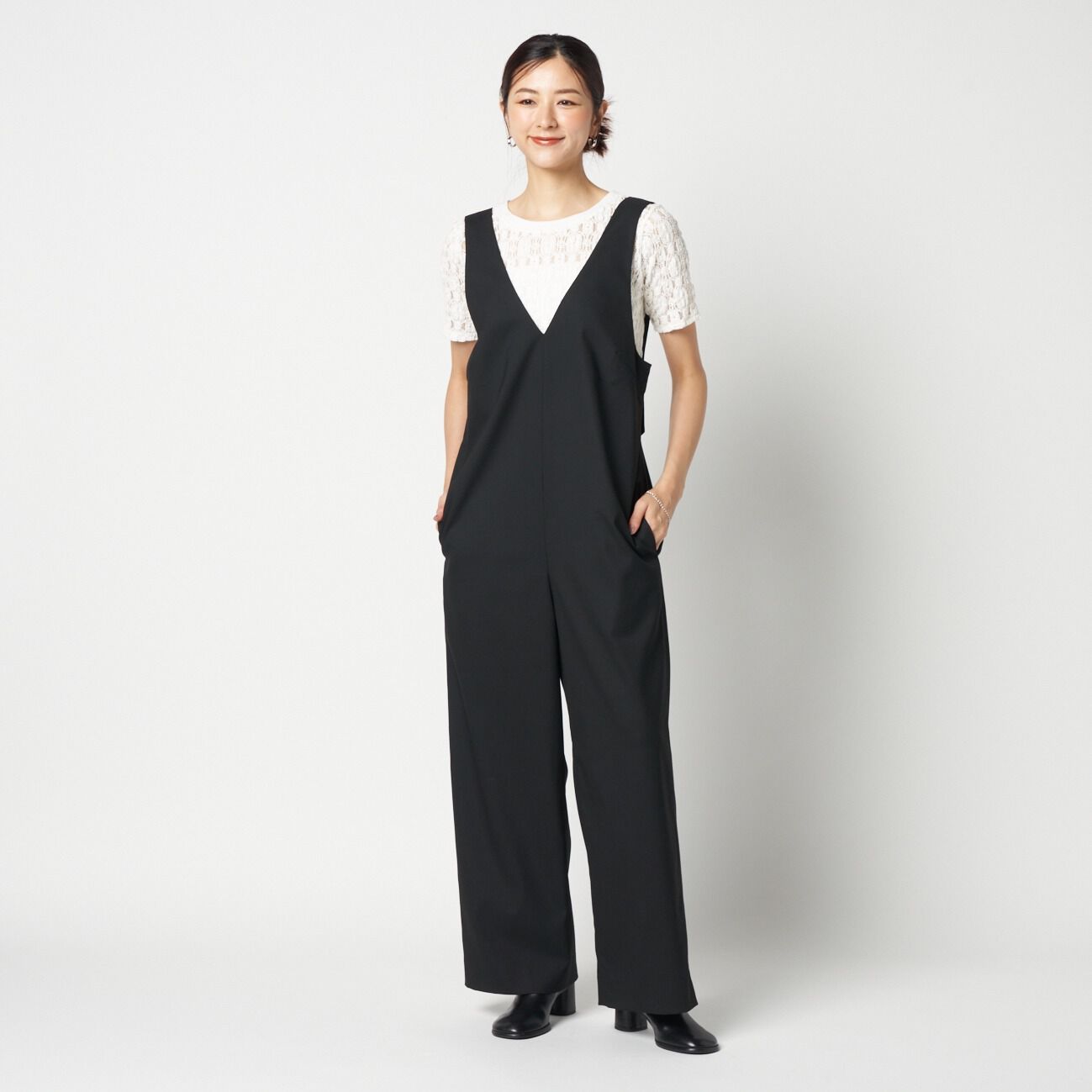 HELIOPOLE「HELIOPOLE JUMP SUITS (V NECK)」|チノ|