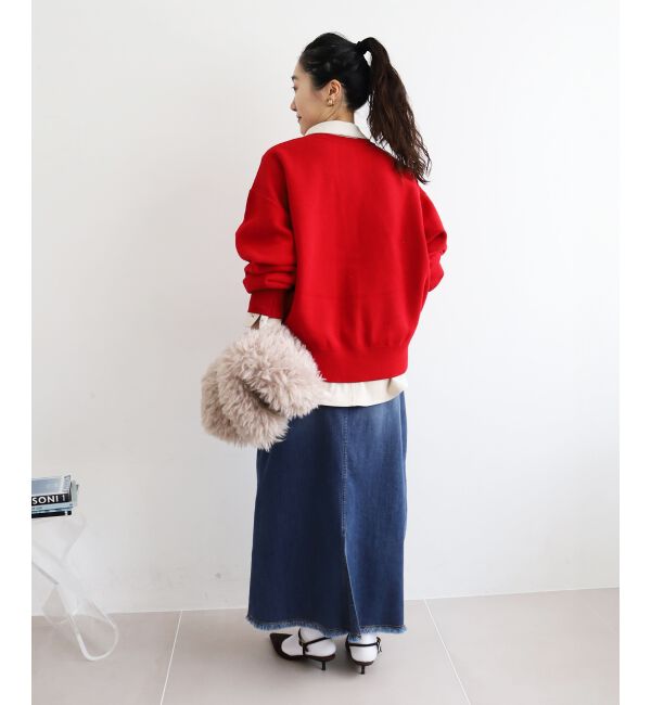  「★再入荷《手洗い可能》サガラ刺繍Vカーディガン」|カーディガン|