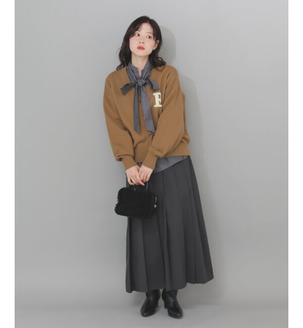  「★再入荷《手洗い可能》サガラ刺繍Vカーディガン」|カーディガン|