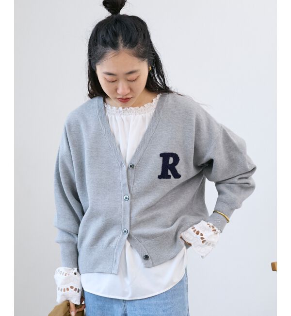  「★再入荷《手洗い可能》サガラ刺繍Vカーディガン」|カーディガン|