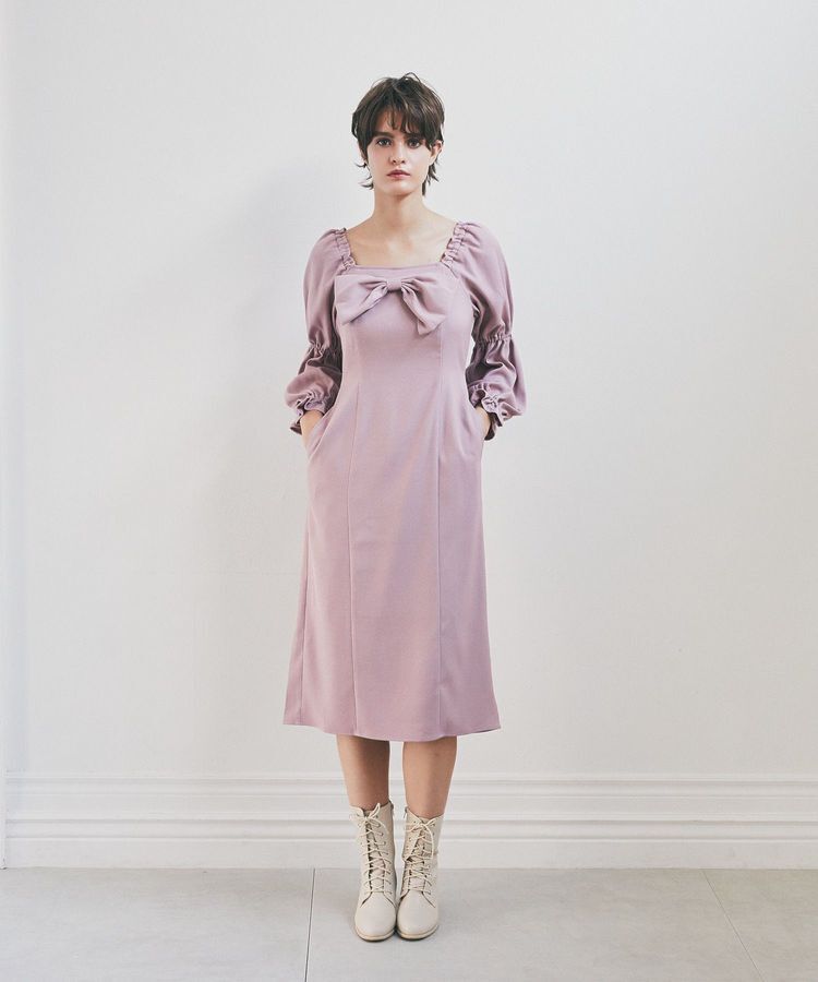 Maison de FLEUR Petite Robe「愛され上手なリボンワンピース」|ワンピース|